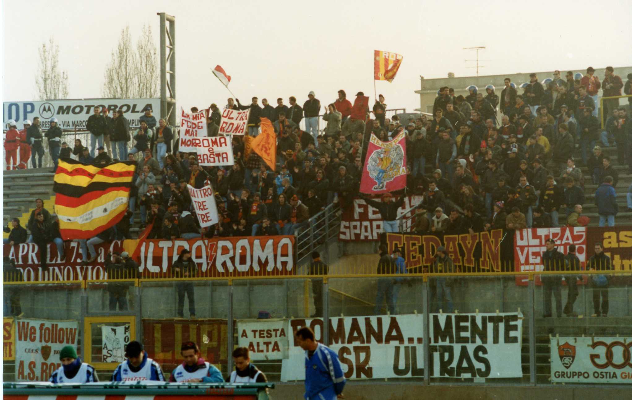 I tifosi della Roma a Brescia