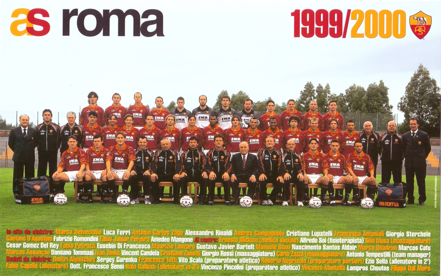 La rosa della Roma 1999-2000