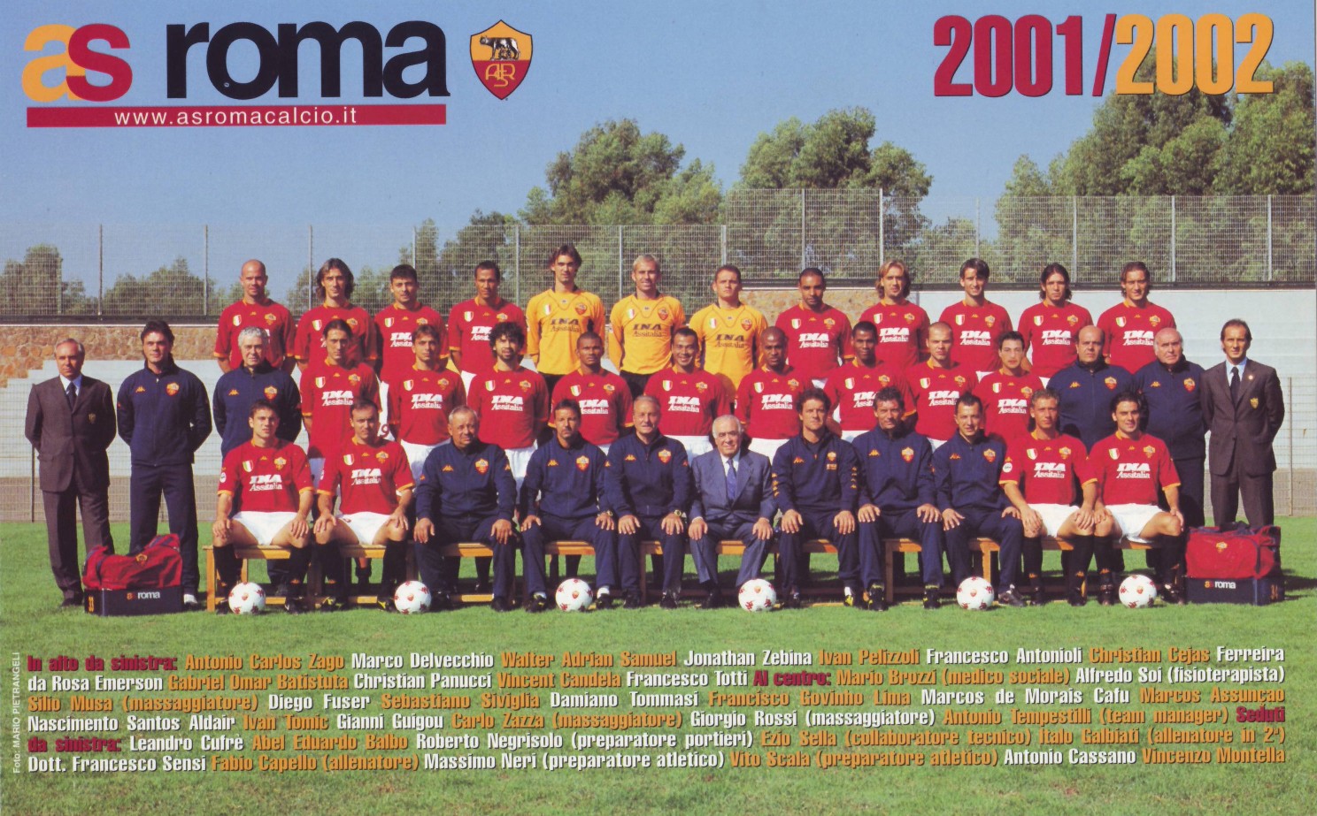 La rosa della Roma 2001-2002