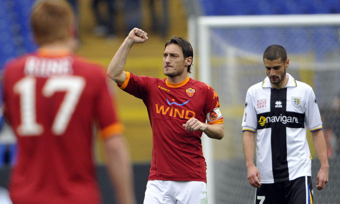Totti, 600 partite con la maglia giallorossa