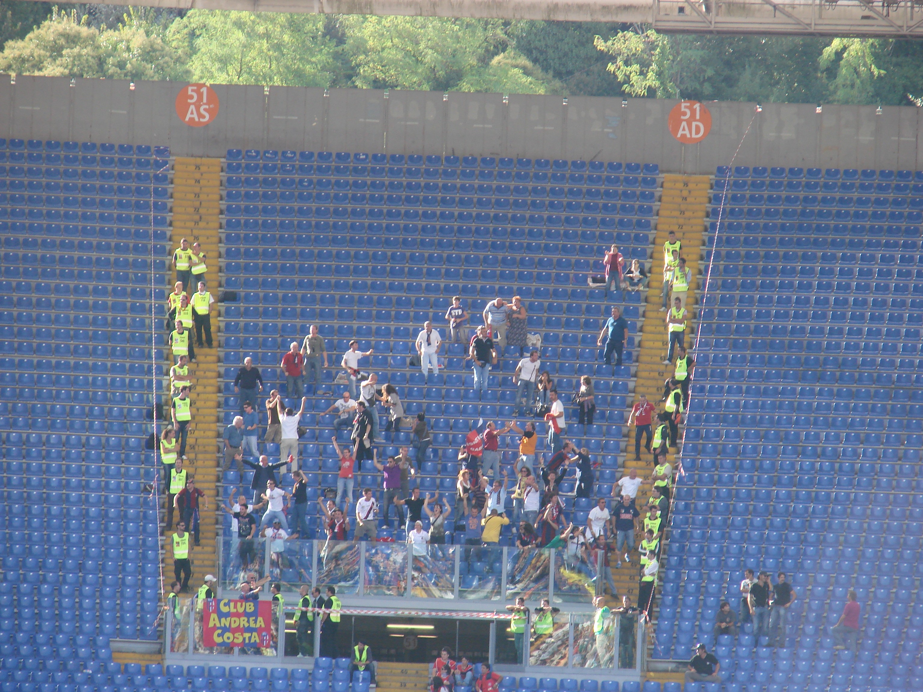 I tifosi del Bologna all'Olimpico