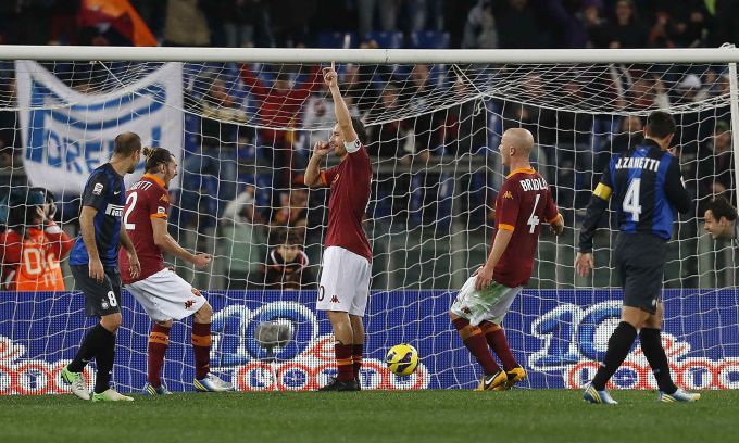Totti arriva a quota 222 gol