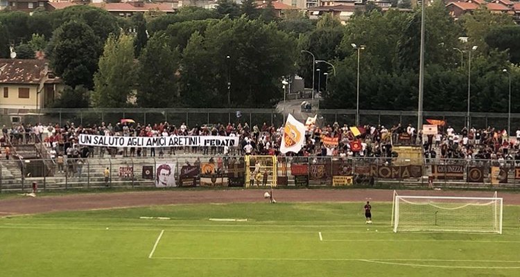 I tifosi della Roma ad Arezzo