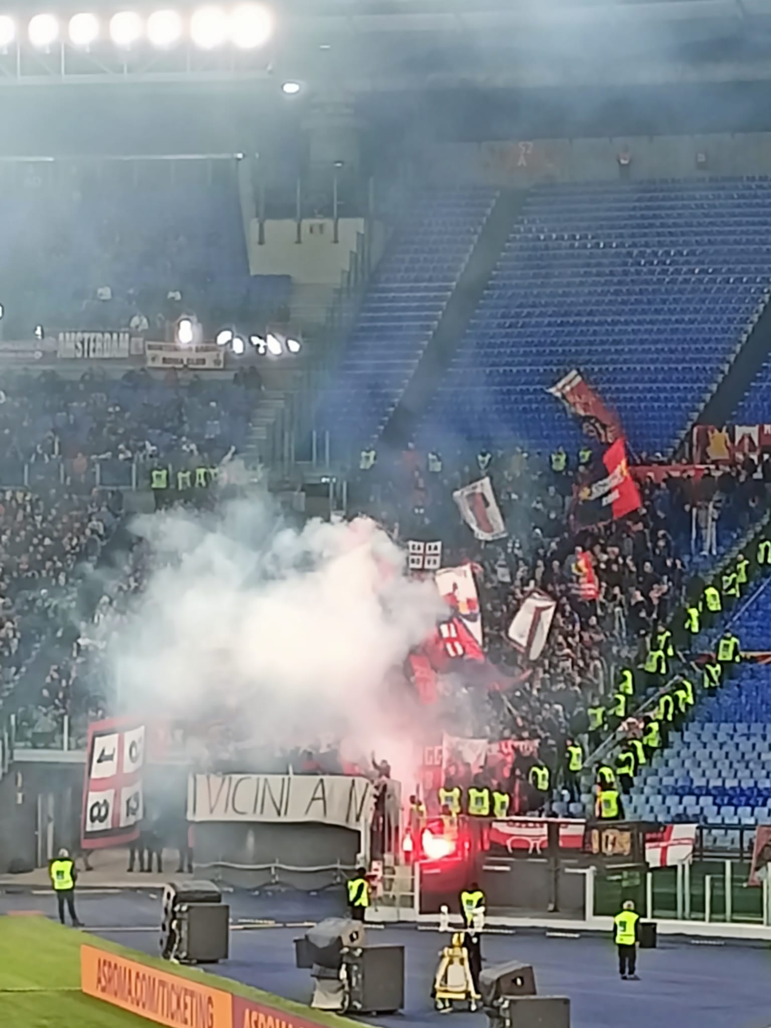 Rome, Italy, 12/01/2023, Genoa CFC Fans during the Coppa Italia